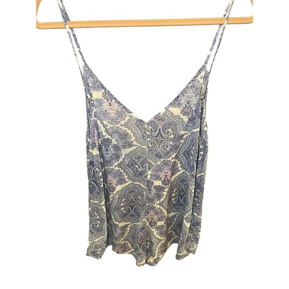 Victoria's Secret Women Small‎ Romper Pajama Blue Paisley Spaghetti Straps - Picture 8 of 13